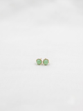 Aretes Minimalistas de Piedra Verde