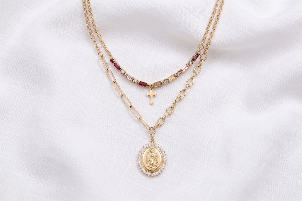 Collar Doble Virgen de Guadalupe