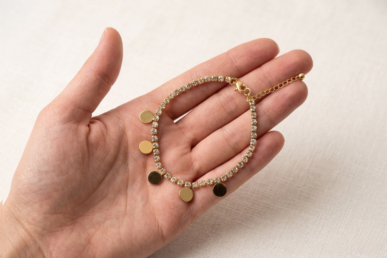 Monedas Luz - Pulsera baño en oro Galerión