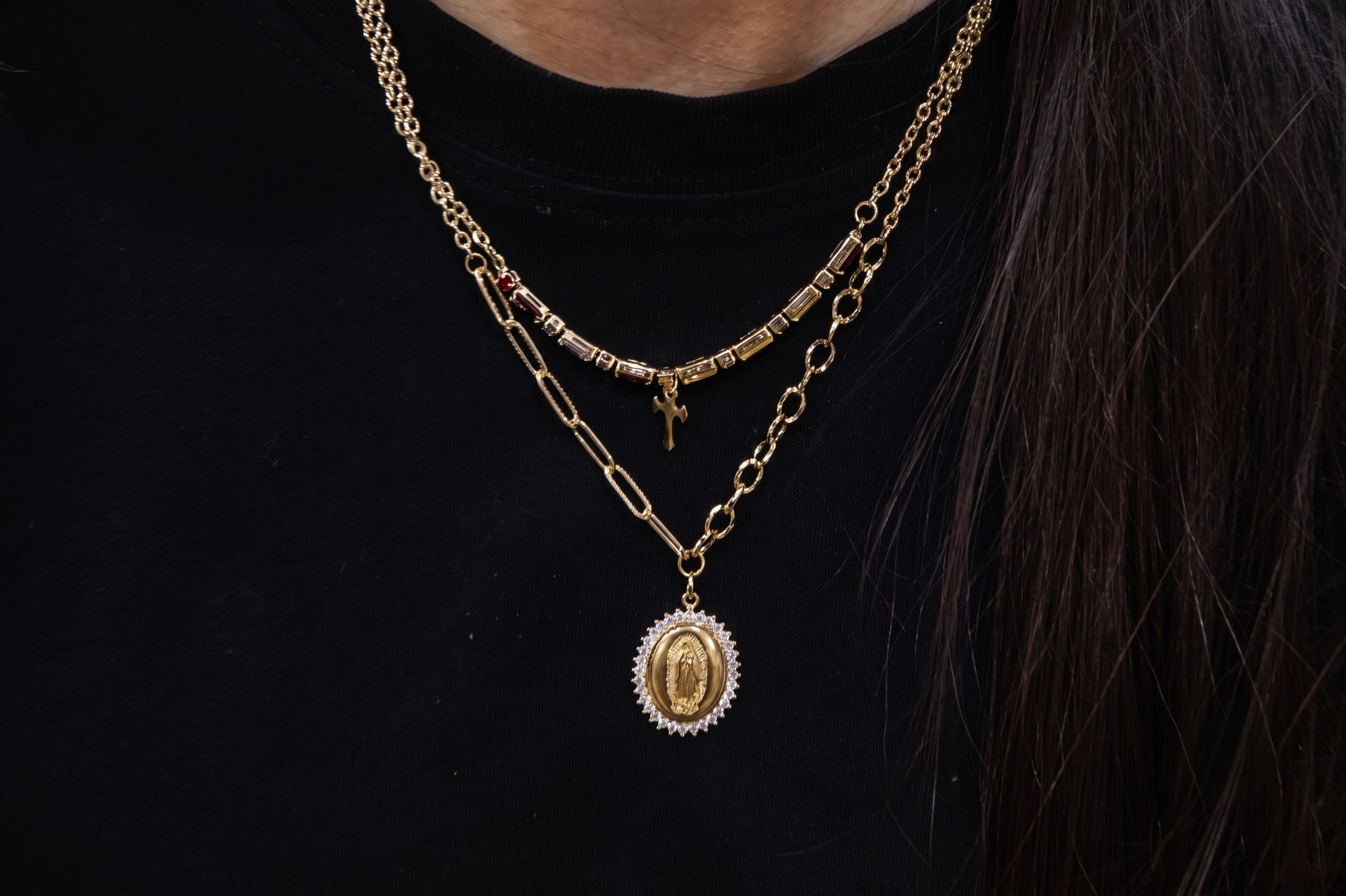 Collar Doble Virgen de Guadalupe