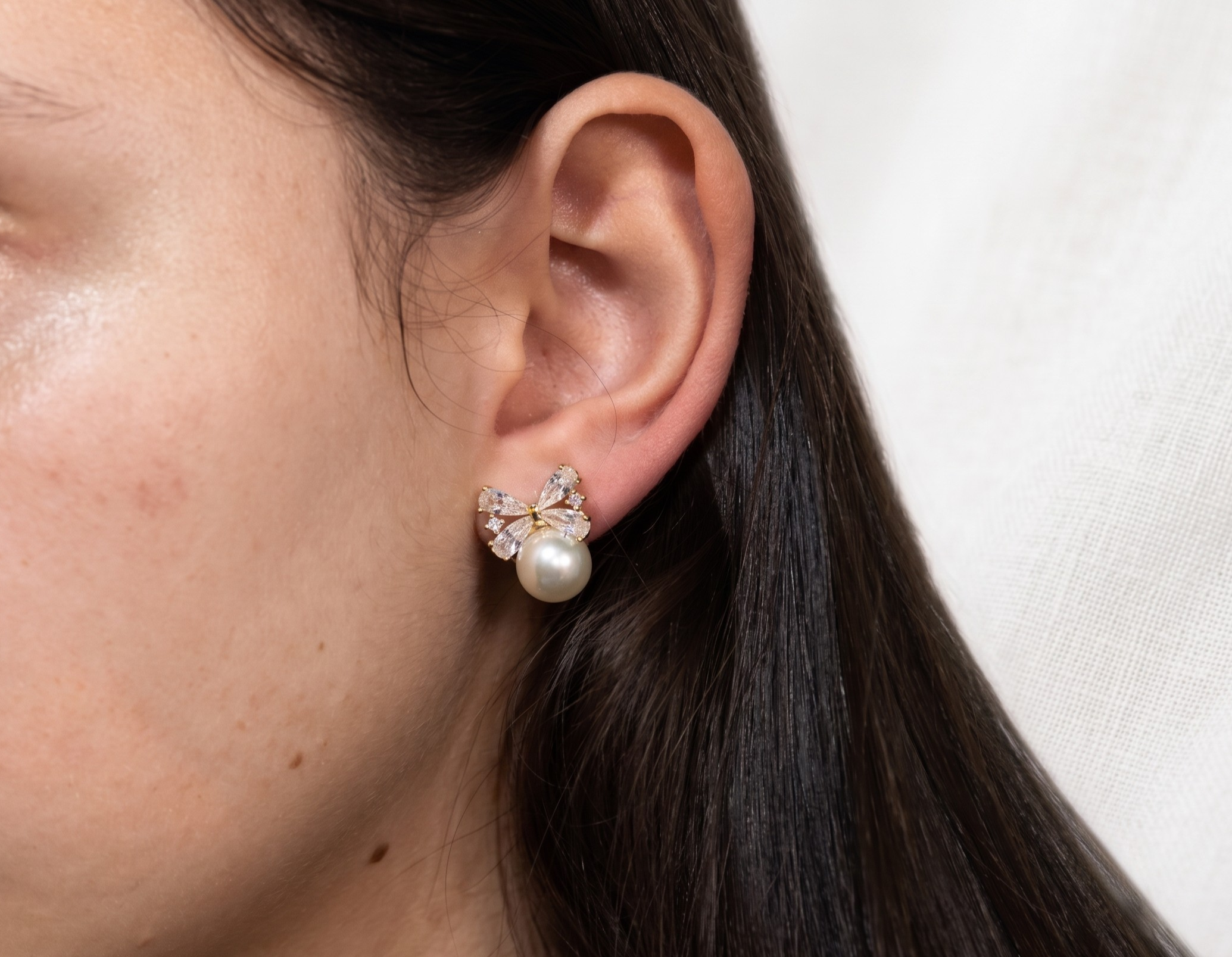 Aretes Lazo de Perla