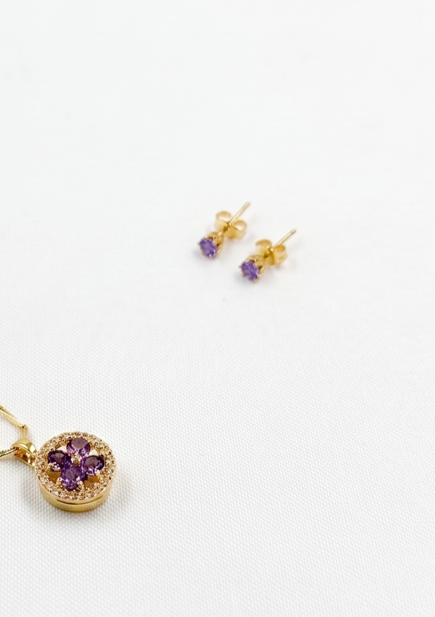 Set Flor de Amatista